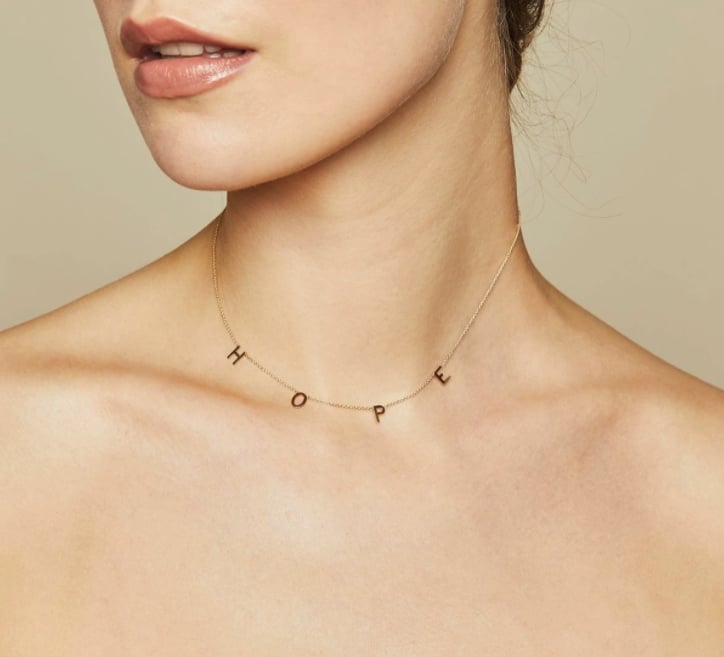 By Chari Original Spaced Letter Necklace Michelle Obama s DNC