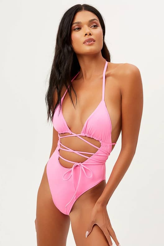 Cassie frill one piece swimsuit clearance