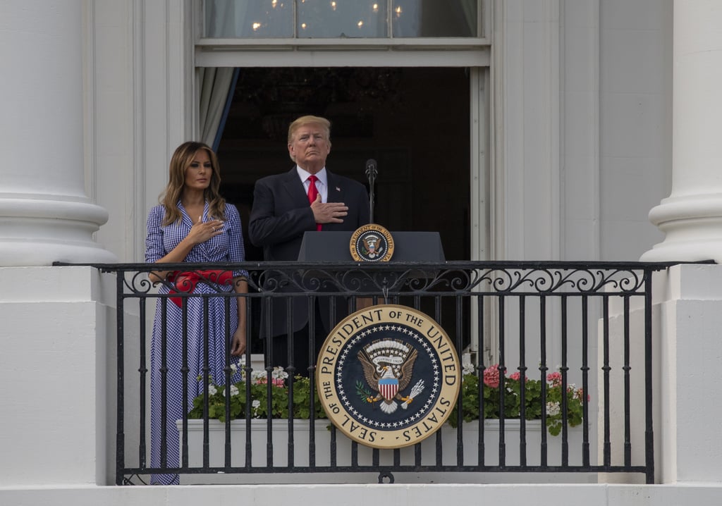 Melania Trump Gingham Ralph Lauren Dress Fourth of July 2018