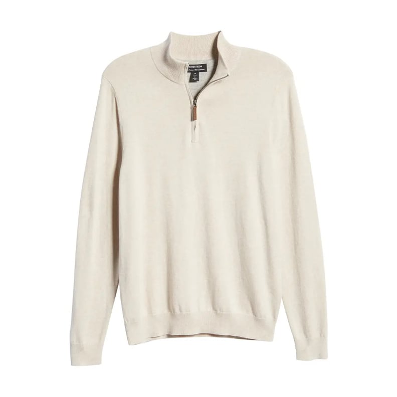 For the Fashion Minimalist: Nordstrom Half Zip Cotton & Cashmere Pullover Sweater