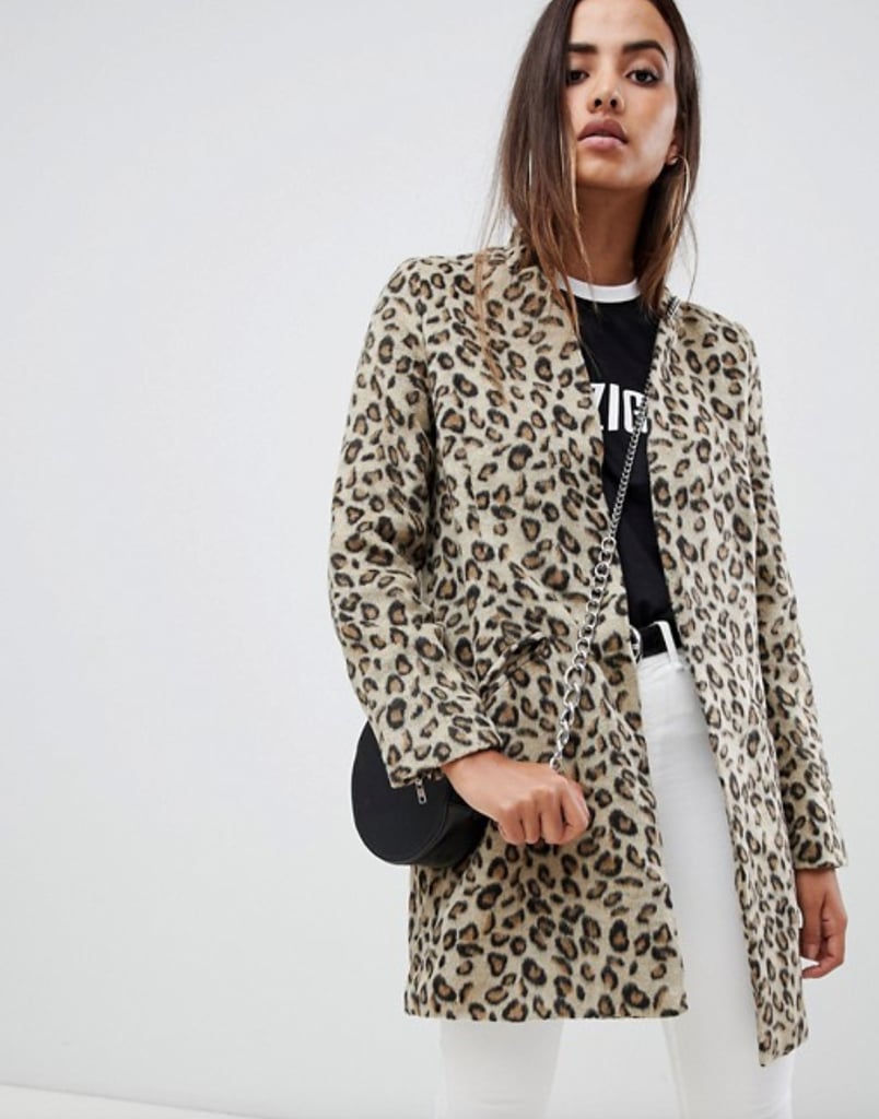 Missguided Formal Tailored Coat in Leopard | Victoria Beckham's Leopard ...