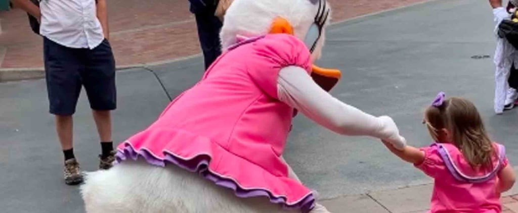 Video of Girl Dressed as Daisy Duck at Disneyland