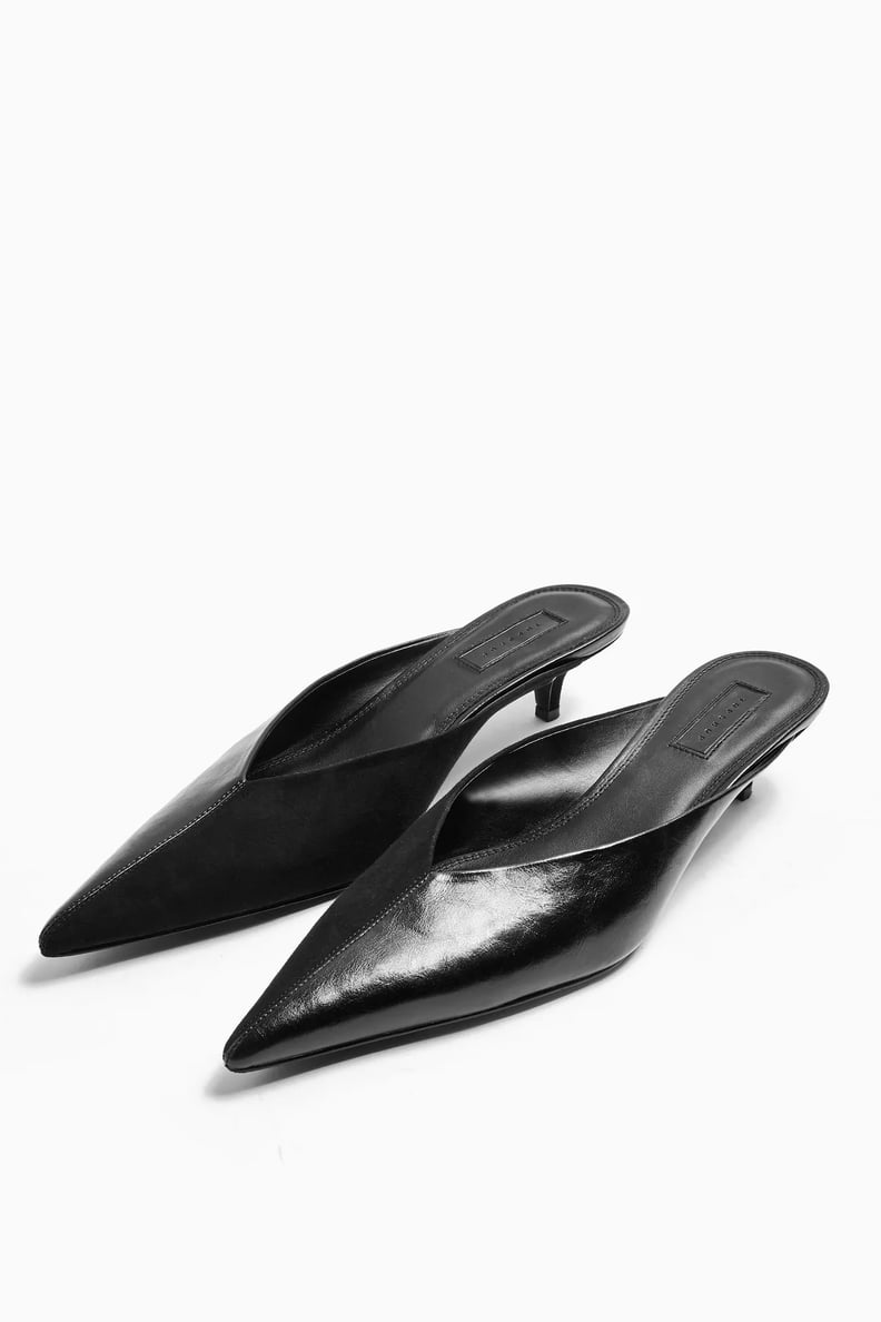 Topshop Josie Black Point Mules