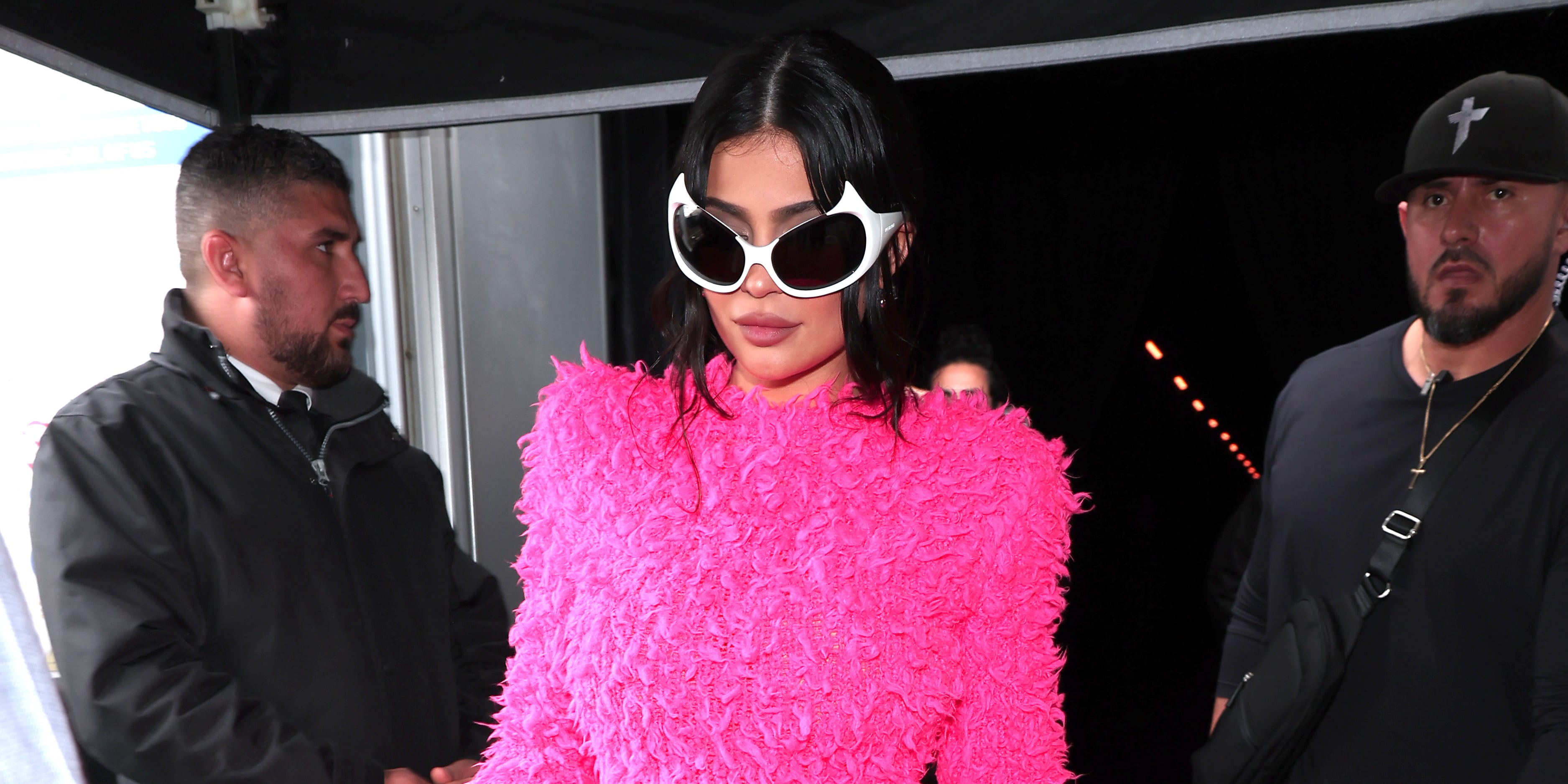 Kylie Jenner's Pink Balenciaga Dress at Paris Fashion Week