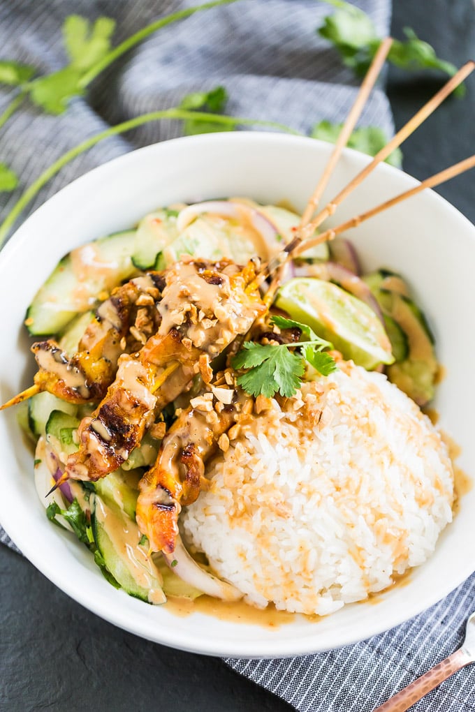 Saté Turmeric Chicken With Creamy "Peanut" Sauce