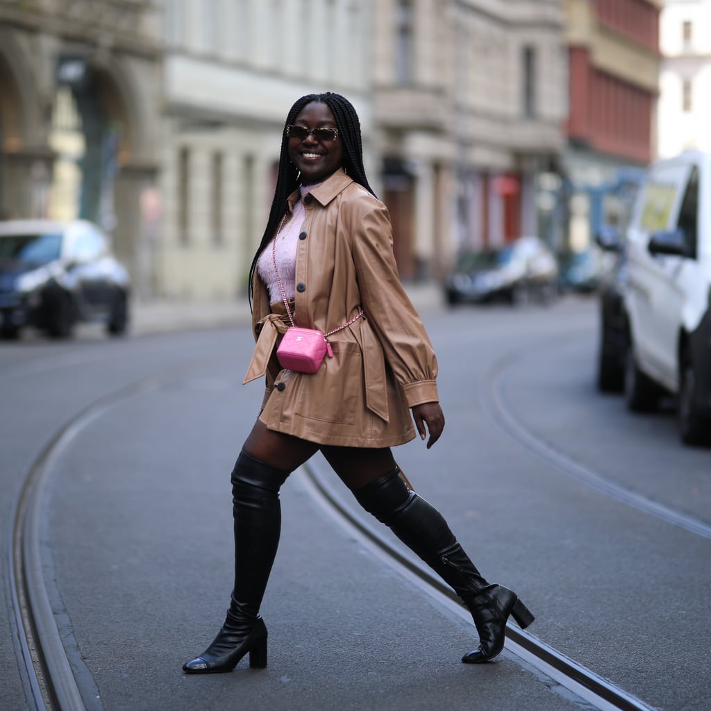 calf high boots with dress