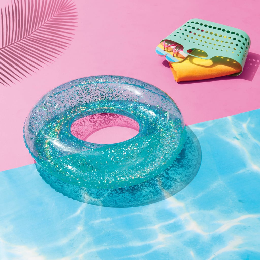 Something Glittery: Sun Squad Glitter Tube Pool Float Teal Blue