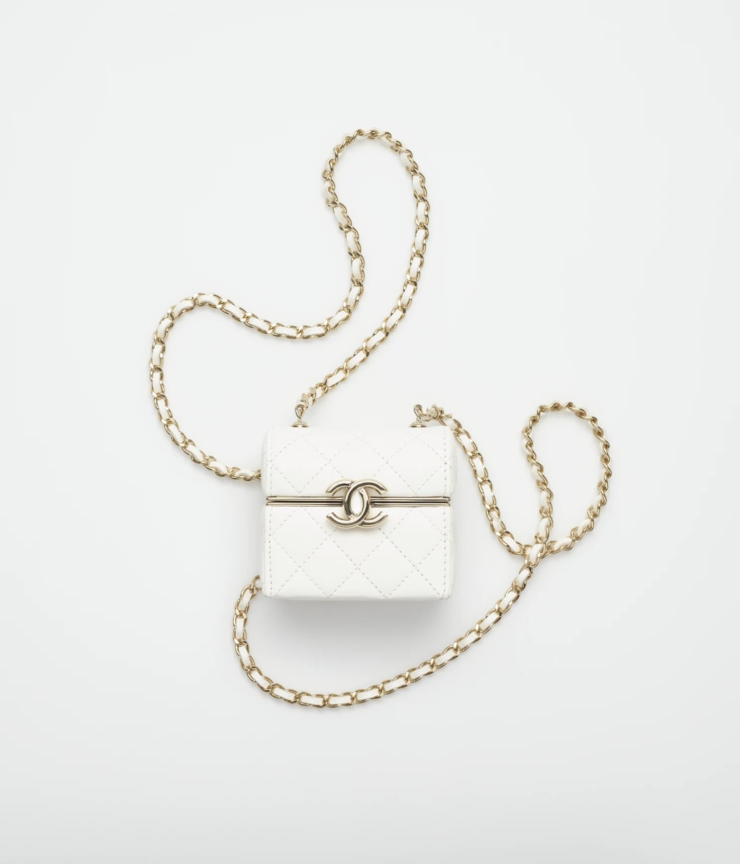 Chanel cream white resin AirPods Pro Case & Necklace with pearl & leather  chain ref.638053 - Joli Closet