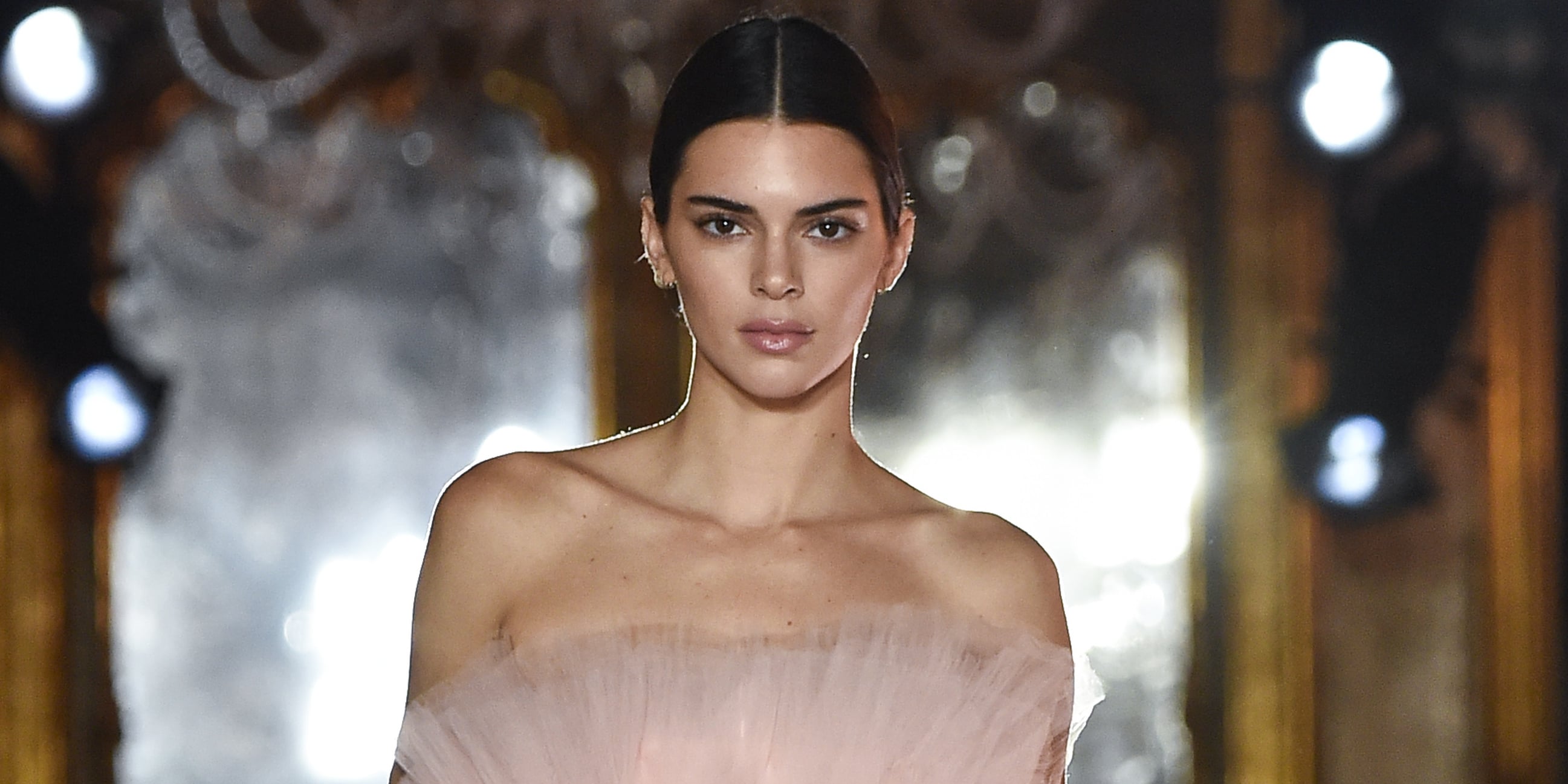 Kendall Jenner's Gold French Manicure | POPSUGAR Beauty