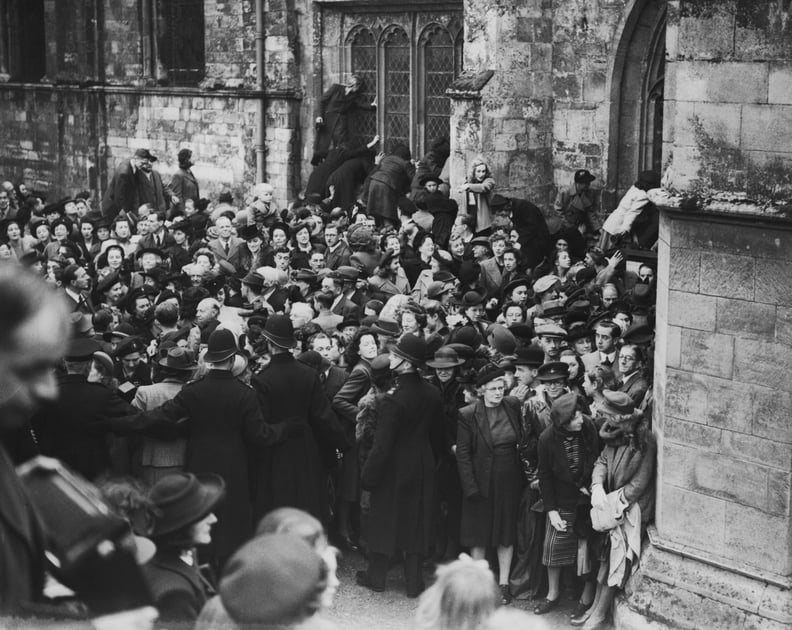 The Royals Mobbed at Romsey Abbey