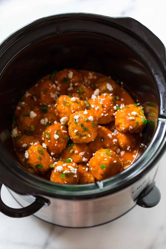 Slow Cooker Buffalo Chicken Meatballs Easy LowCarb Dinner Recipes
