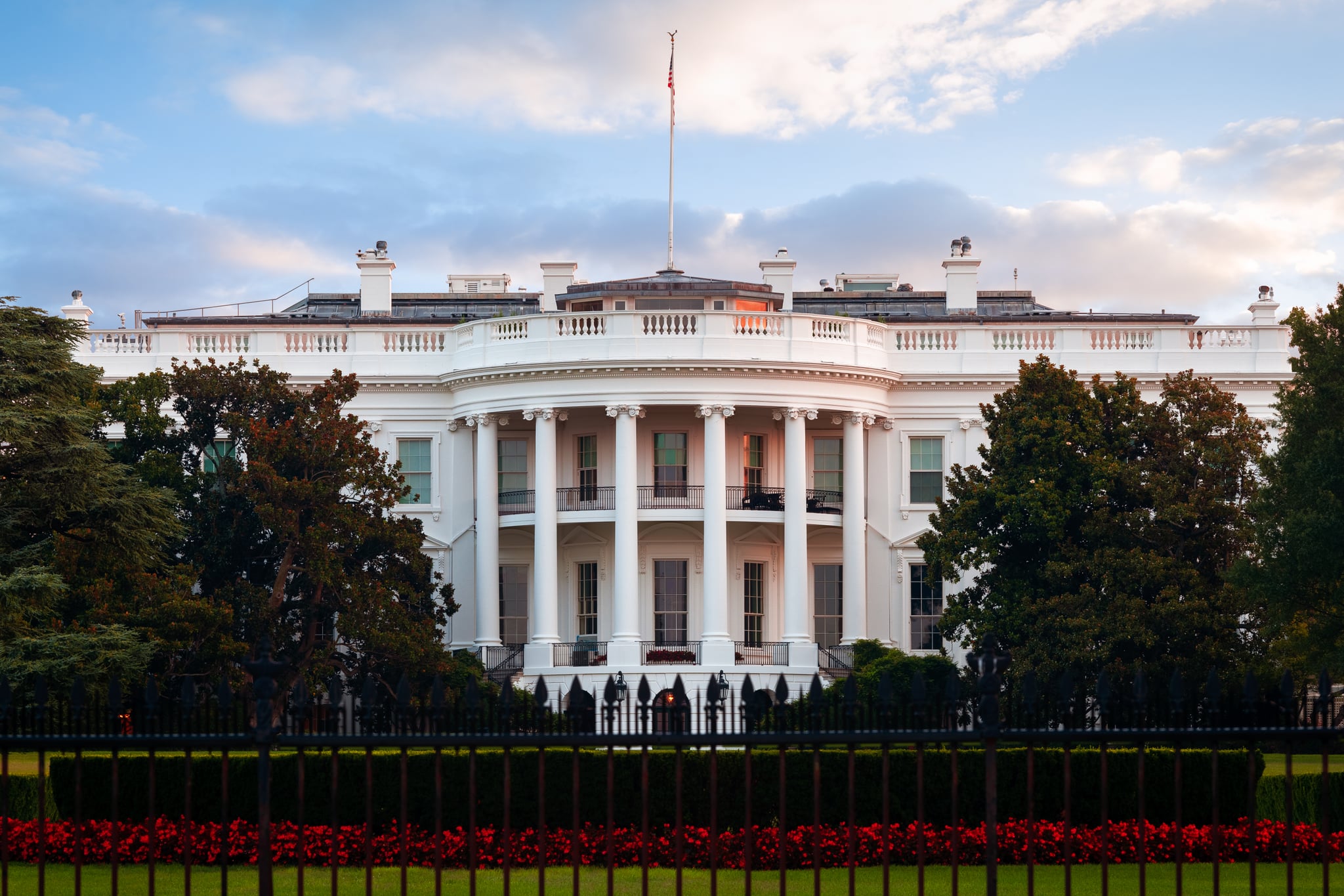 The White House South Lawn.