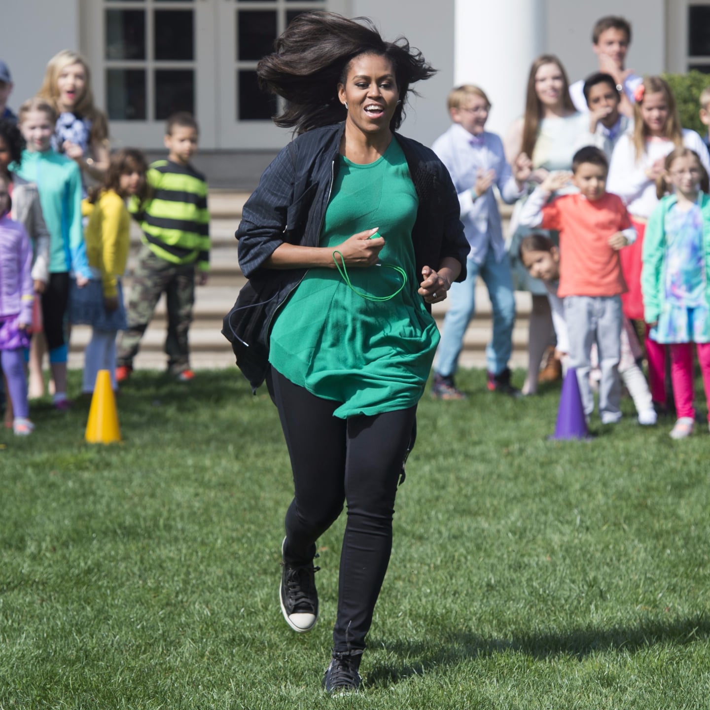 Michelle Obama Wearing Converse Sneakers | POPSUGAR Fashion