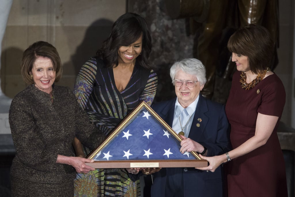 Michelle Obama Wearing a Rainbow Dress
