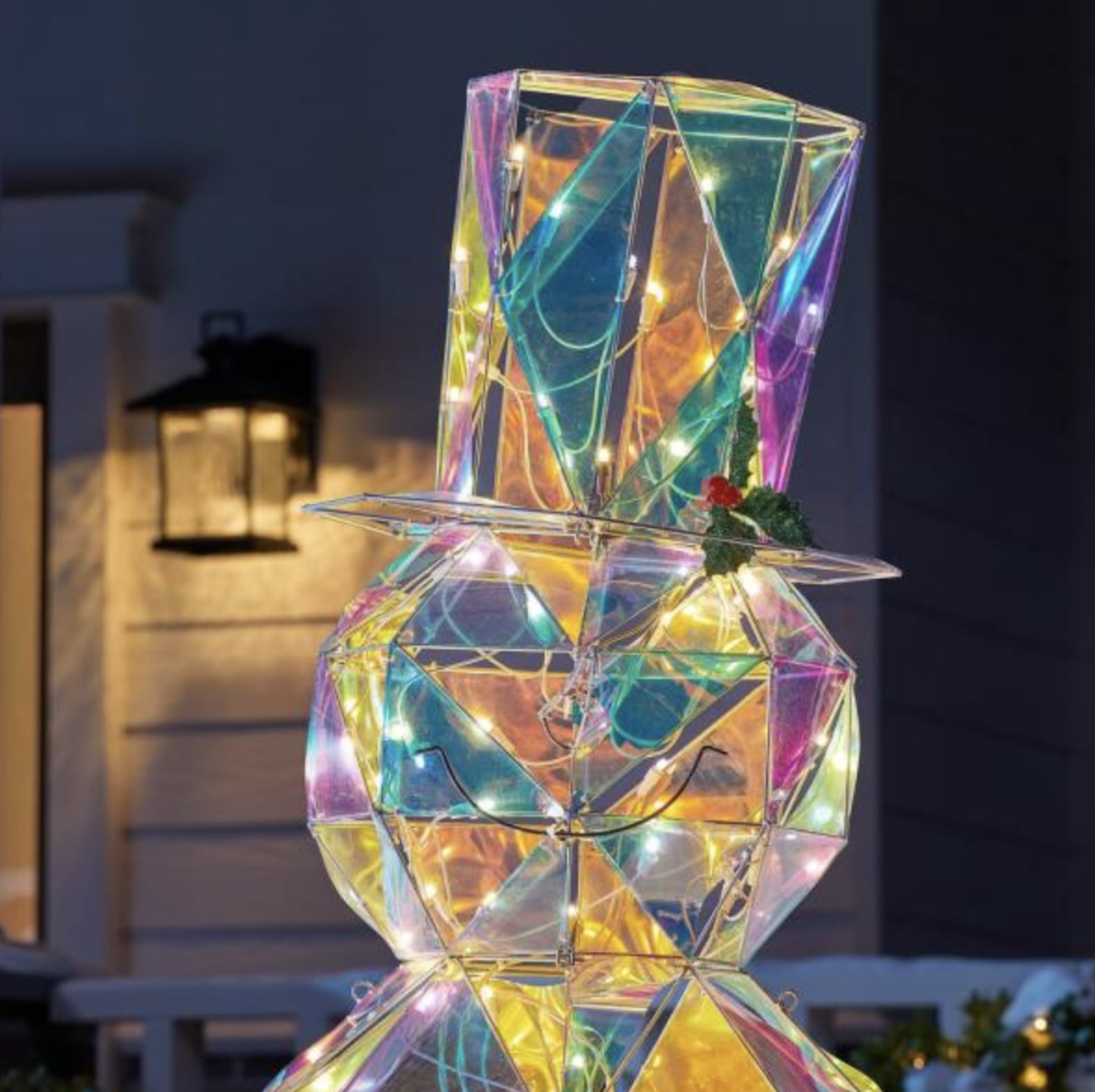 Home Depot Iridescent Snowman 54