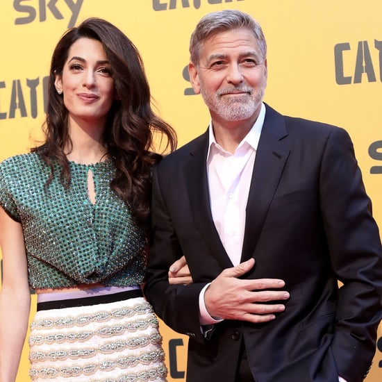 Amal Clooney Wears Crop Top at Catch-22 Rome Premiere