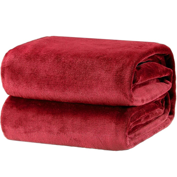 Bedsure Flannel Fleece Luxury Blanket In Burgundy 18 Bestselling Fleece Blanket On Amazon 
