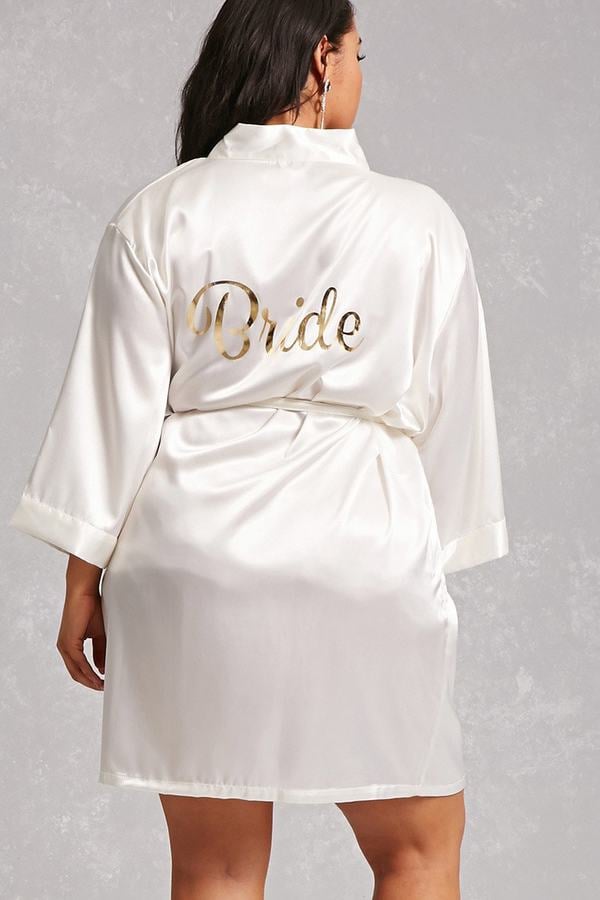 Forever 21 Pretty Robes Metallic Bride Robe