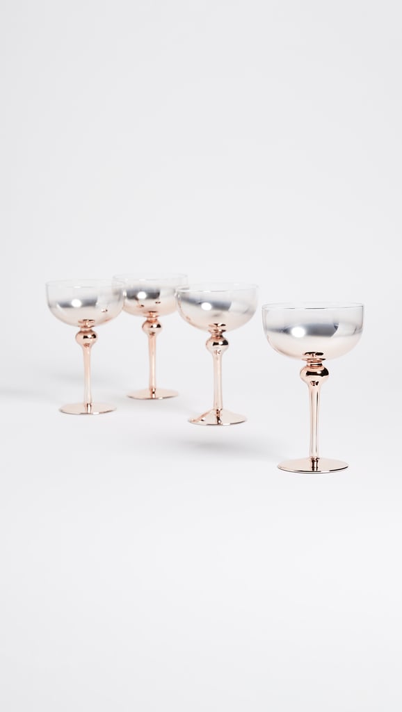 Rose Gold Coup Glass Set of 4 ($66)