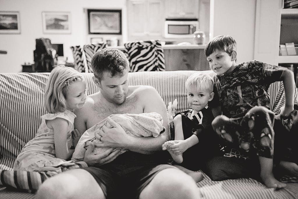 Black and White Photos of a Home Birth