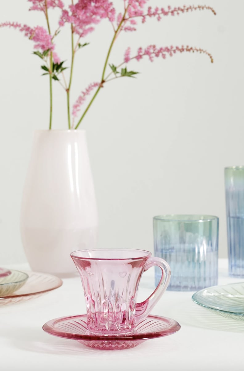 For Tea: Luisa Beccaria Iridescent Glass Tea Cups and Saucers