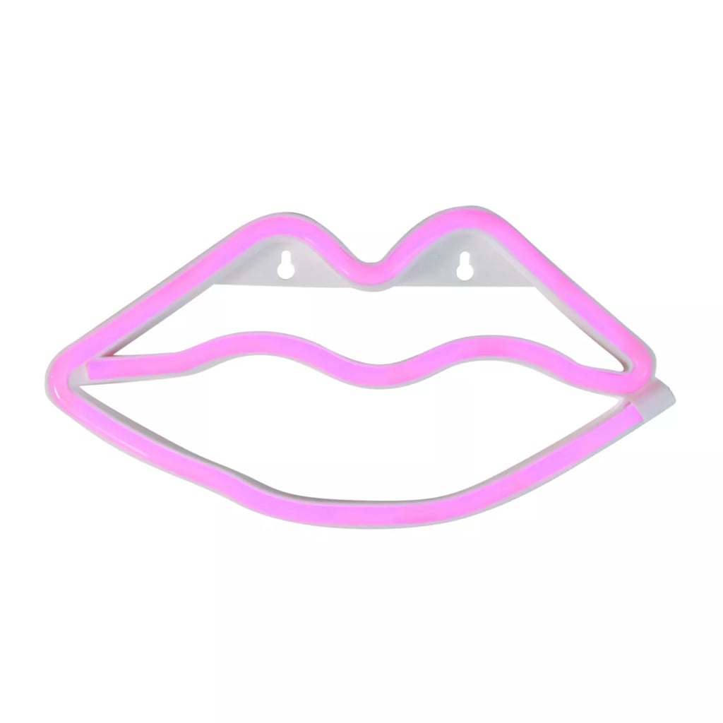 Northlight Battery Operated Neon Style LED Valentine's Day Lips