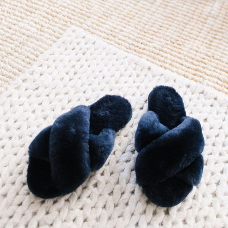 Navy Blue Slippers: Emu Australia Mayberry Slippers in Midnight