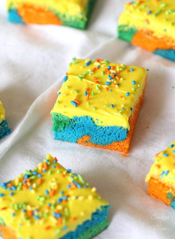 Funfetti Tie-Dye Cookie Bars