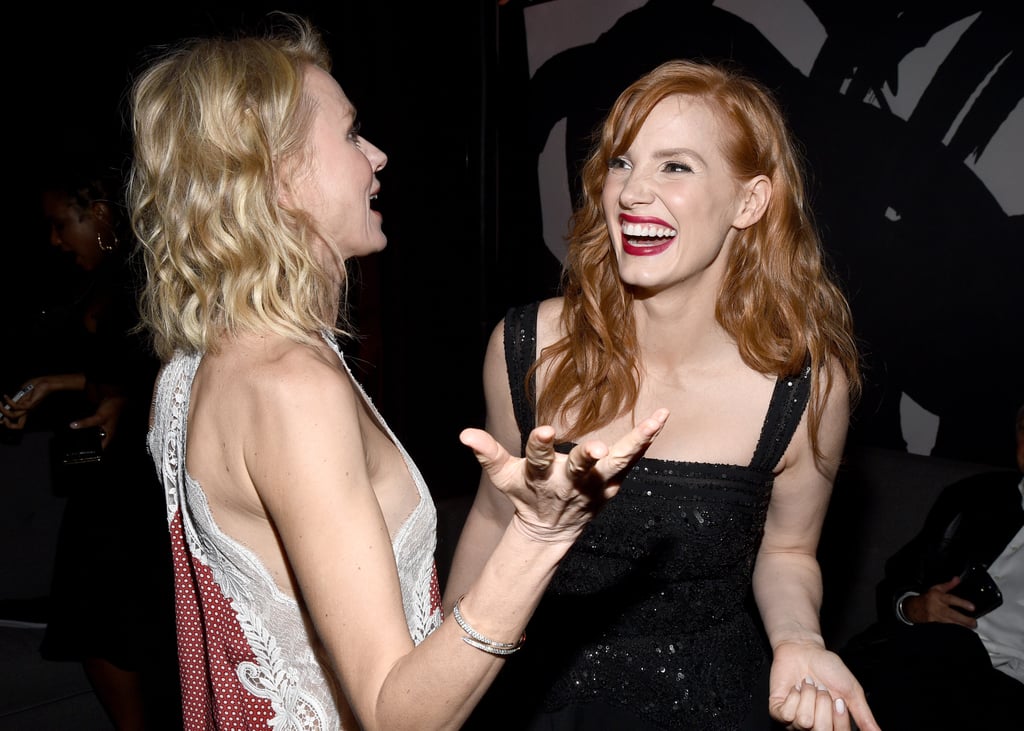 Naomi Watts and Jessica Chastain had a moment at Audi's event.