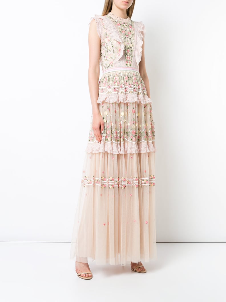 Needle & Thread Floral Tulle Tiered Dress