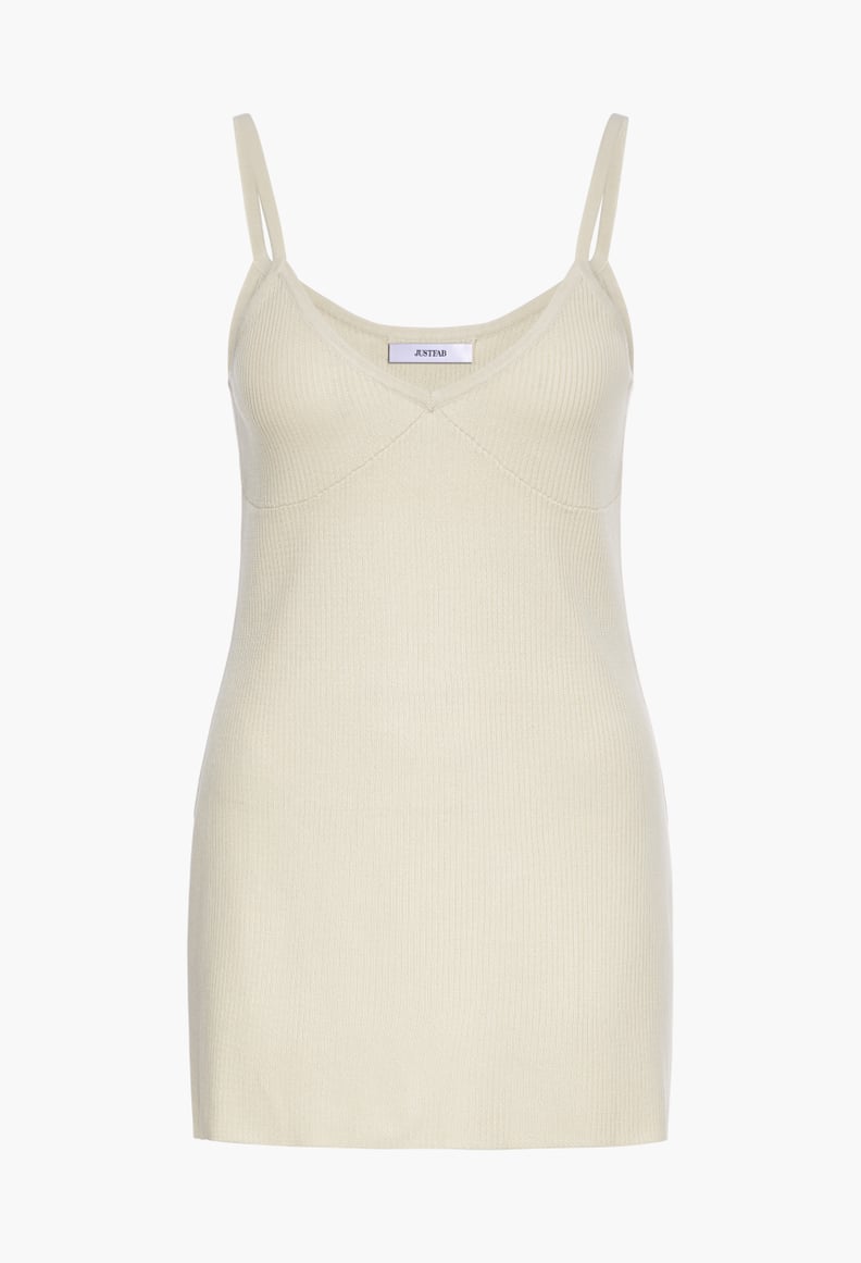 Ayesha Curry x JustFab Sweater Tunic Cami in Birch