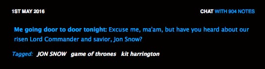 — Tumblr user whiningaboutwalkers