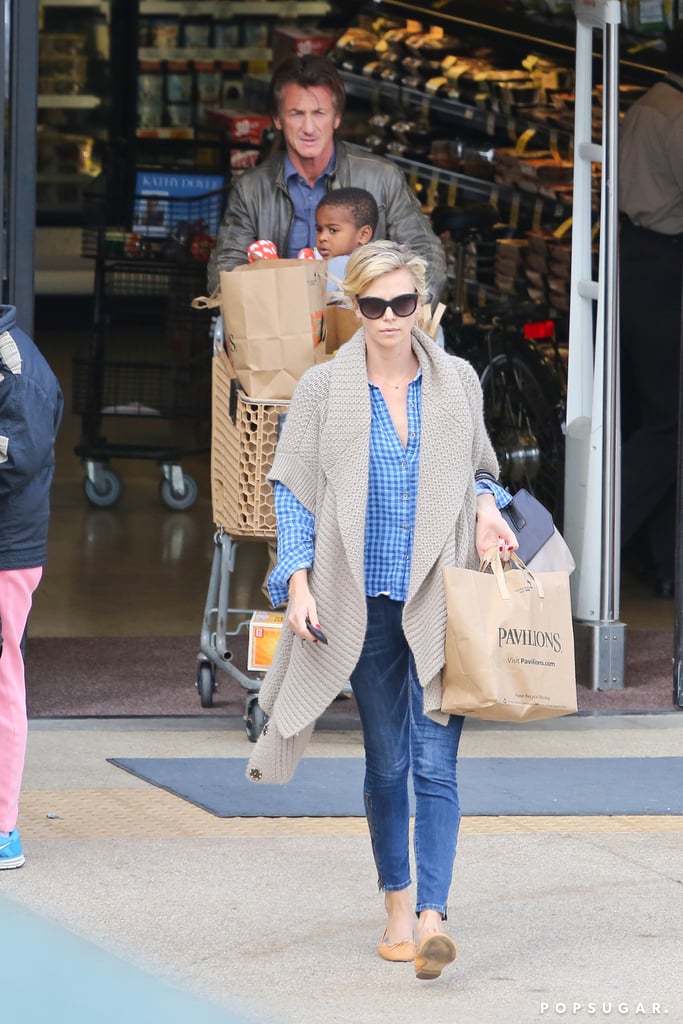 Charlize Theron and Sean Penn With Jackson at Pavilions