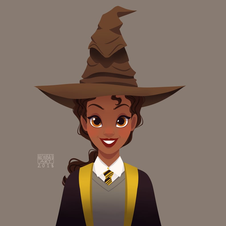 Princess Tiana From The Princess and the Frog as a Hufflepuff