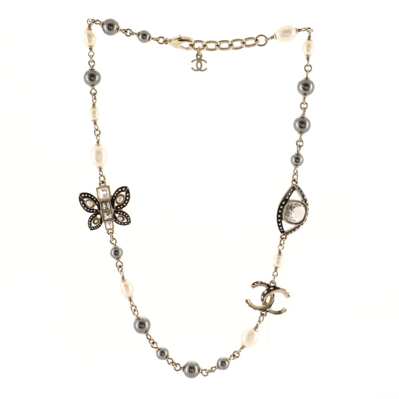 Chanel Vintage CC Butterfly Motif Long Chain