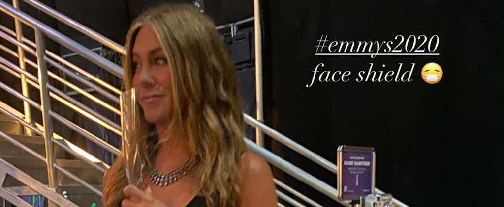Jennifer Aniston Wearing Black Dress to the Emmys 2020
