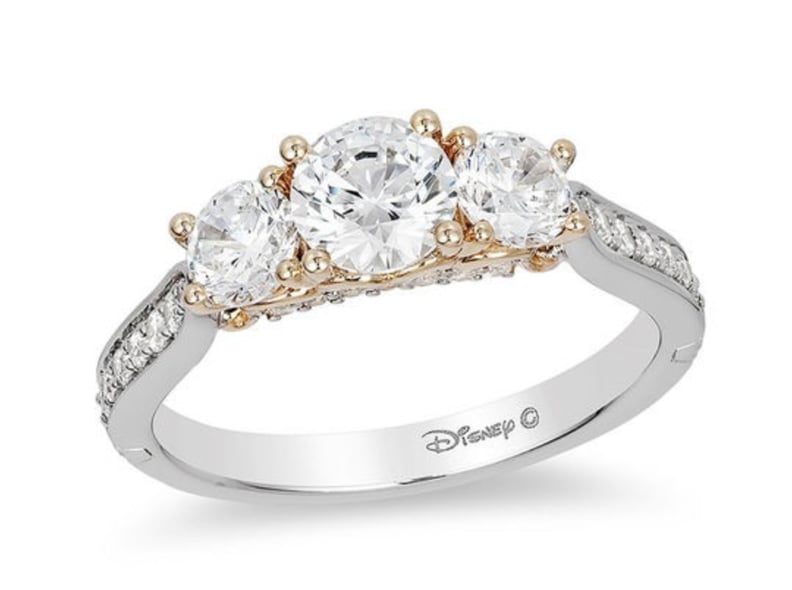 Disney Cinderella Diamond Three Stone Engagement Ring
