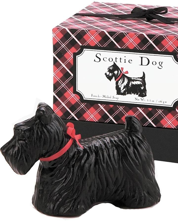 Scottish Terrier Gift Scottie Dog Gift Scottish Terrier Hand Cast Pewter Motif on Black PU Leather Glasses Case Fathers Day Gift