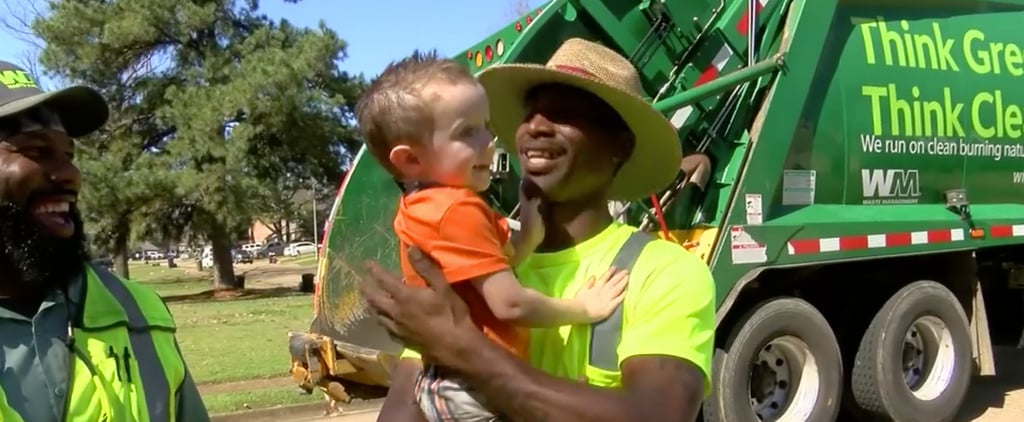 Little Boy Bonds With Garbage Men