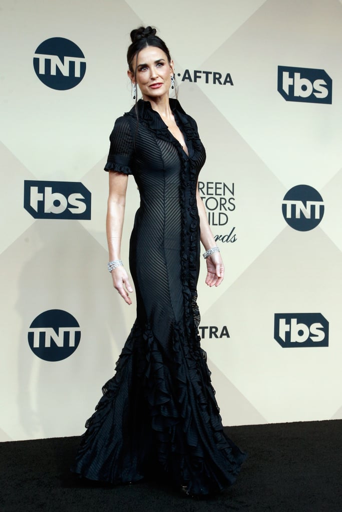 Demi Moores Zac Posen Gown At Sag Awards 2016 Popsugar Fashion 