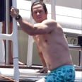 A Shirtless Mark Wahlberg Splashes Around Italy in Turtle-Print Swim Trunks