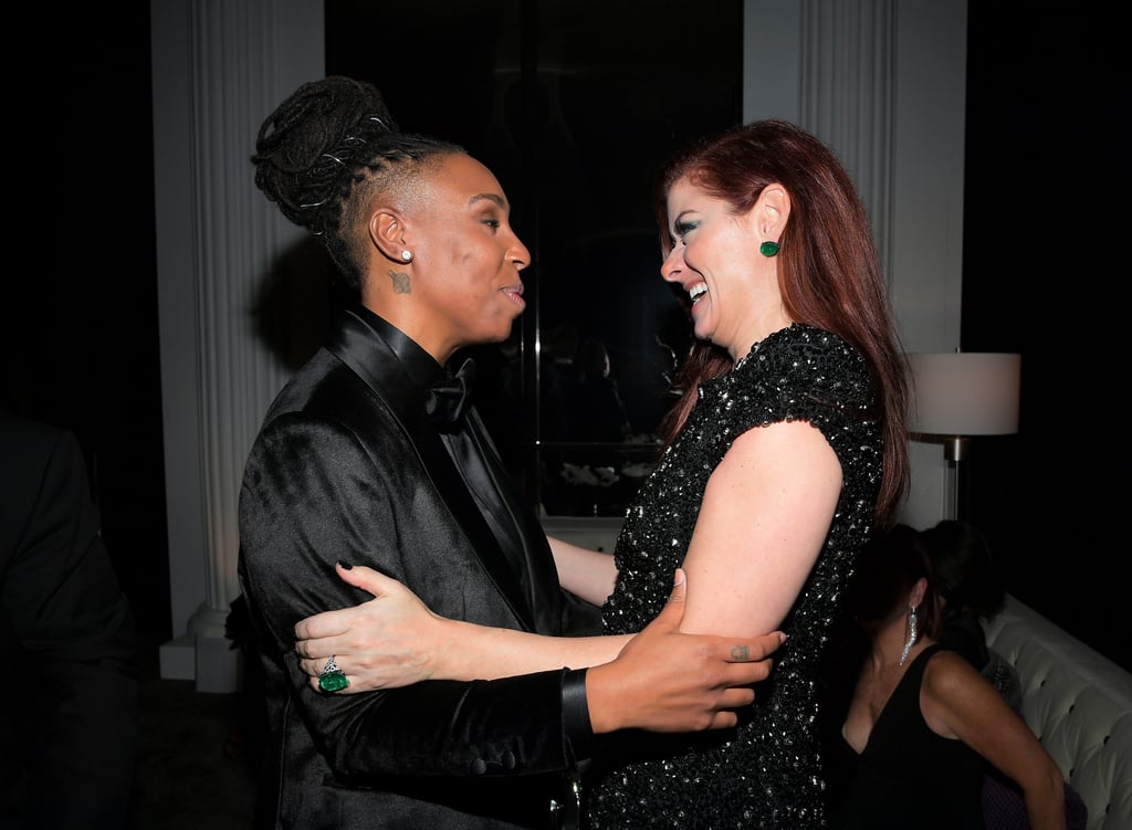 Pictured: Lena Waithe and Debra Messing
