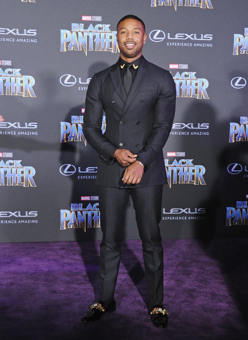 His Embellished Christian Louboutins Stole the Show at the Black Panther Premiere
