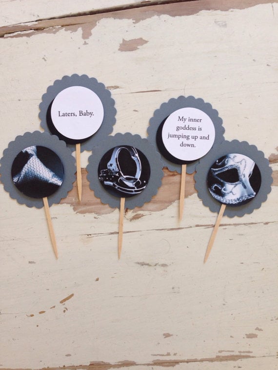 The Cupcake Toppers Fifty Shades Of Grey Bachelorette Party 