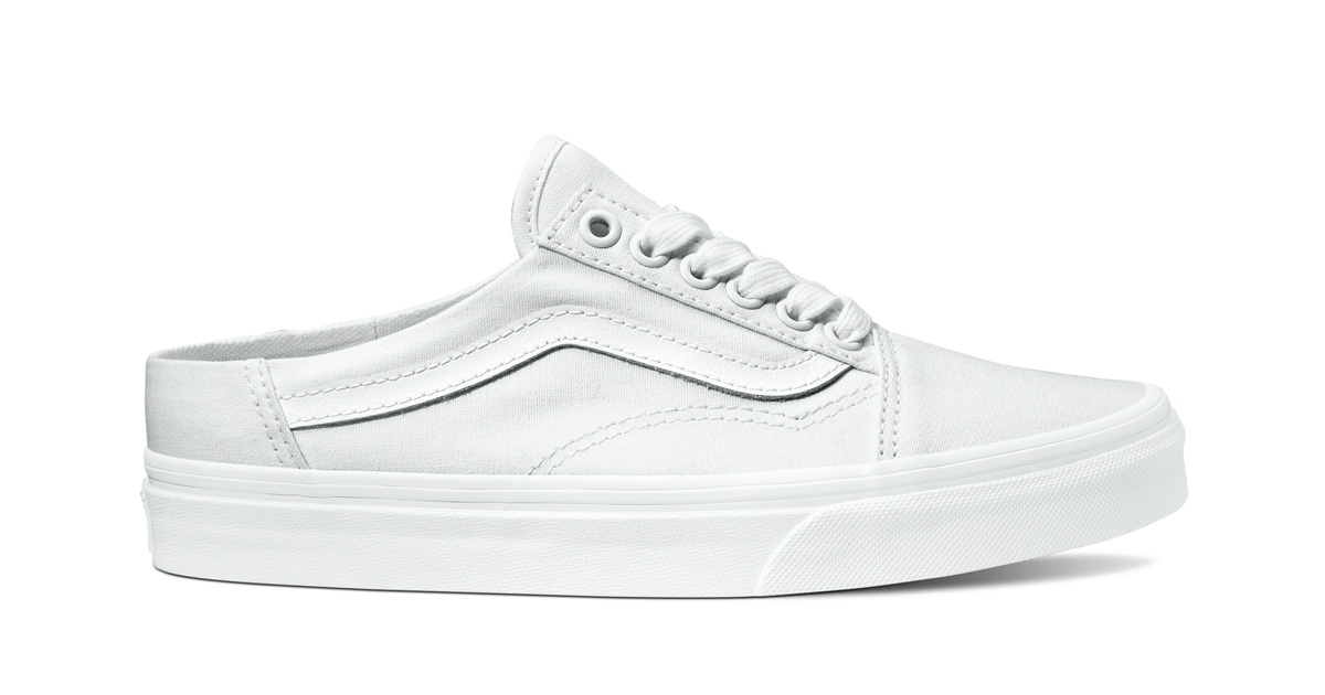 vans old skool mule white