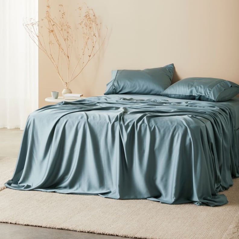 Vonty Satin Sheets Queen Size Silky Soft Satin Bed Sheets Teal