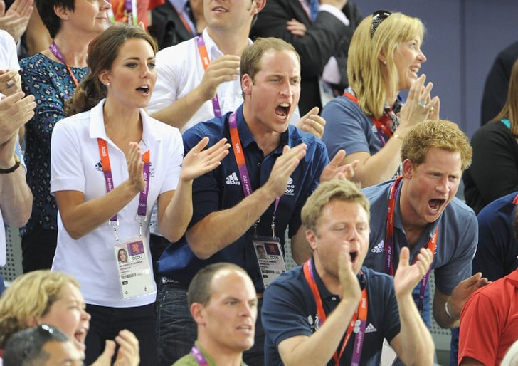 Will and Harry stood and shouted alongside Kate during the 2012 ...
