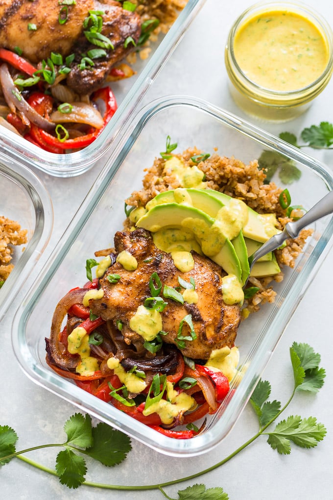 Whole30 Sheet Pan Fajita Meal Prep