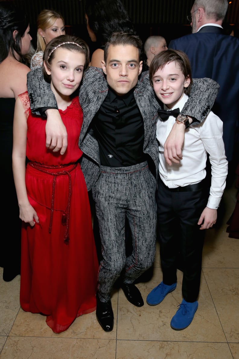 Millie Bobby Brown, Rami Malek, and Noah Schnapp