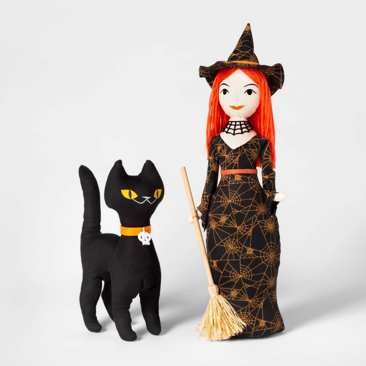 Witch And Cat Halloween Fabric Figures Target Halloween Decorations